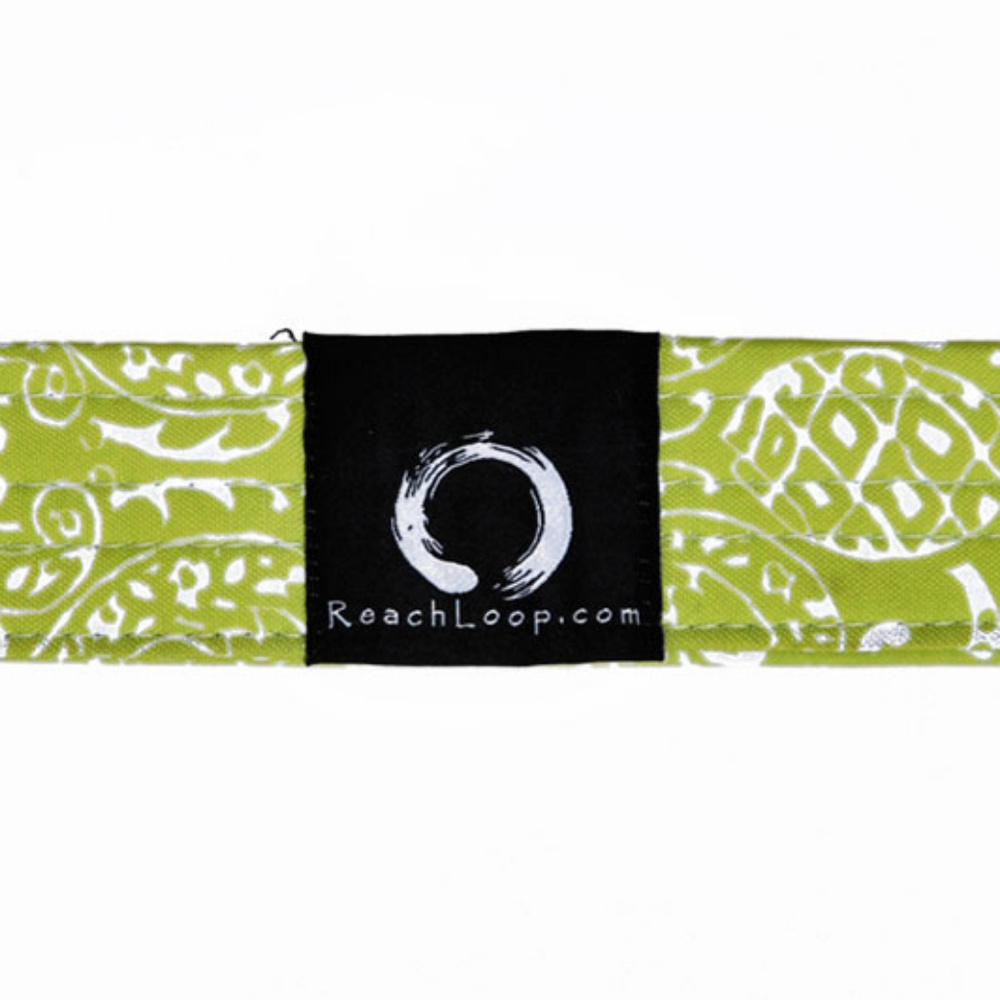 12" Reach Loop Yoga / Stretch Band - Lime Paisley